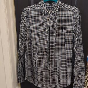 Ralph Lauren Black and White Plaid Shirt
